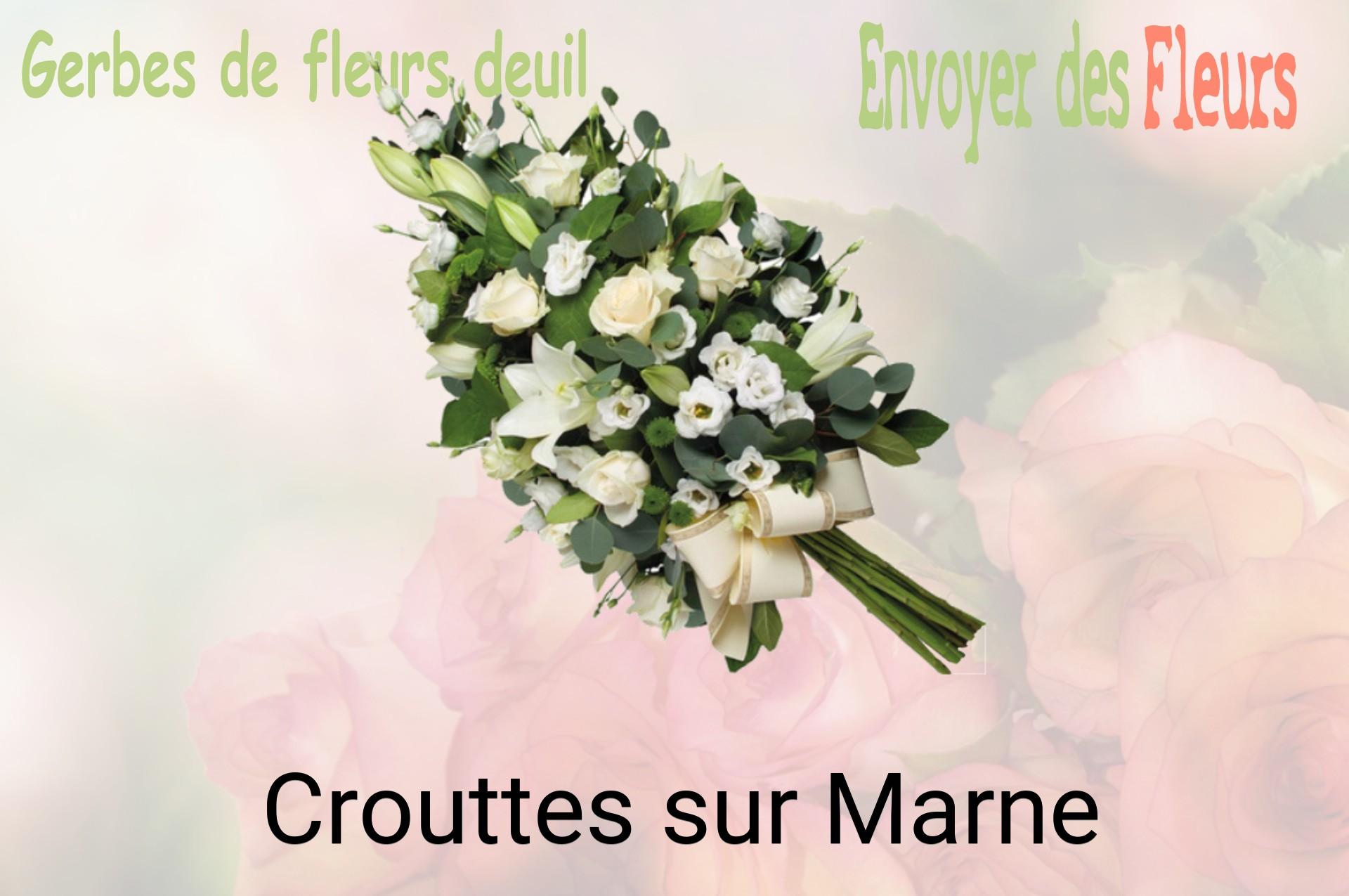 Gerbe de fleurs de deuil livrée à Crouttes-sur-Marne